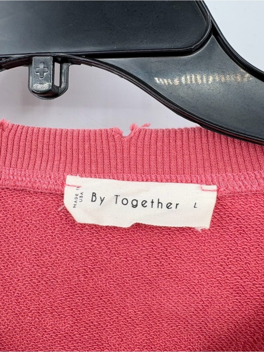 By Together Cropped Oversized Colorblock Sweatshirt Women's Size L - Picture 5 of 6